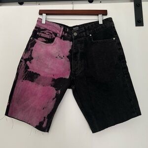 BOOHOOMAN JEAN SHORTS WITH TIE DYE Size 30